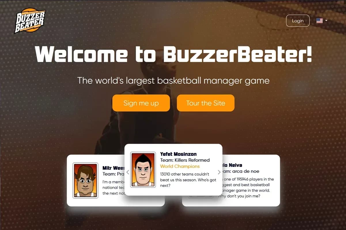 Sports manager game based on statistics and analytics